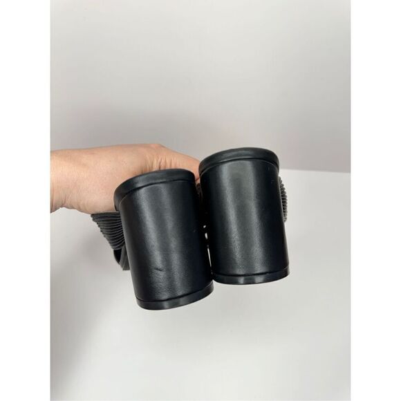 Adrienne Vittadini Sandals Size 7 Black‎ Slip On Open Toe Block Heel Mules - Picture 7 of 10